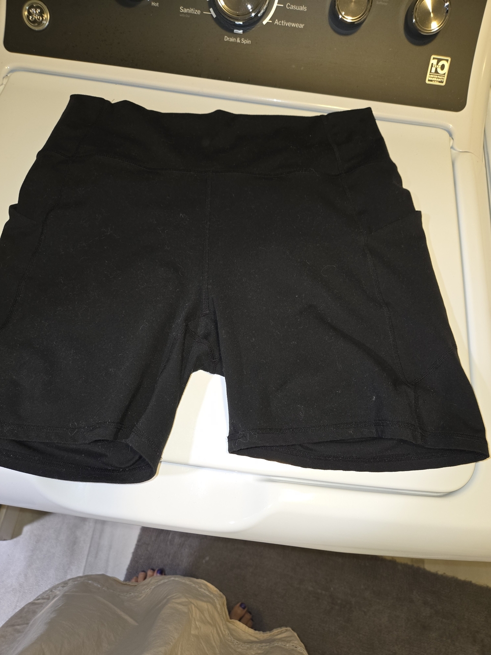 Fabletics Black High-Rise Bike Shorts